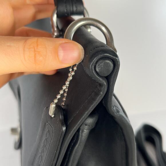 NEW Vintage Coach Willis Bag 9927 Black Leather Nickel Hardware 2005 - Picture 7 of 10